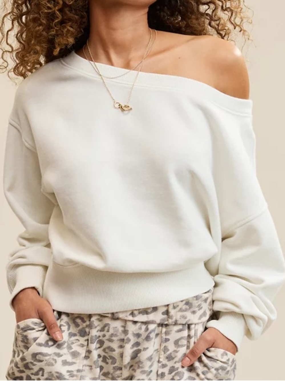 Aerie Go-To Off The Shoulder Sweatshirt